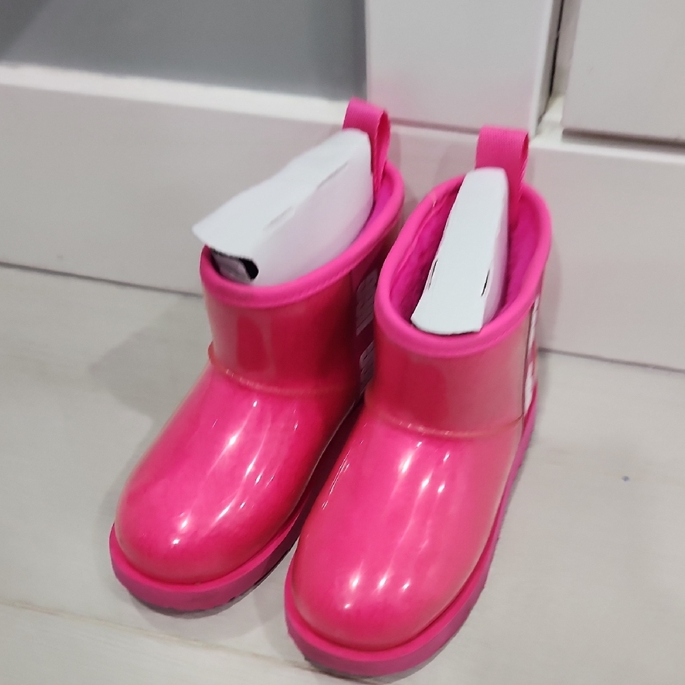 Kids Pink Uggs Rain Boots